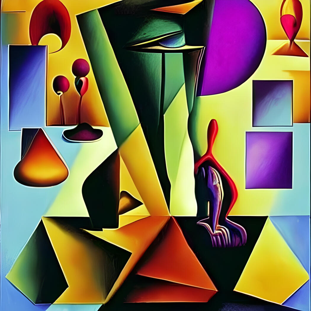 Sparky Nazaren AI NFT — geometric abstraction with vivid colors and contemporary digital design