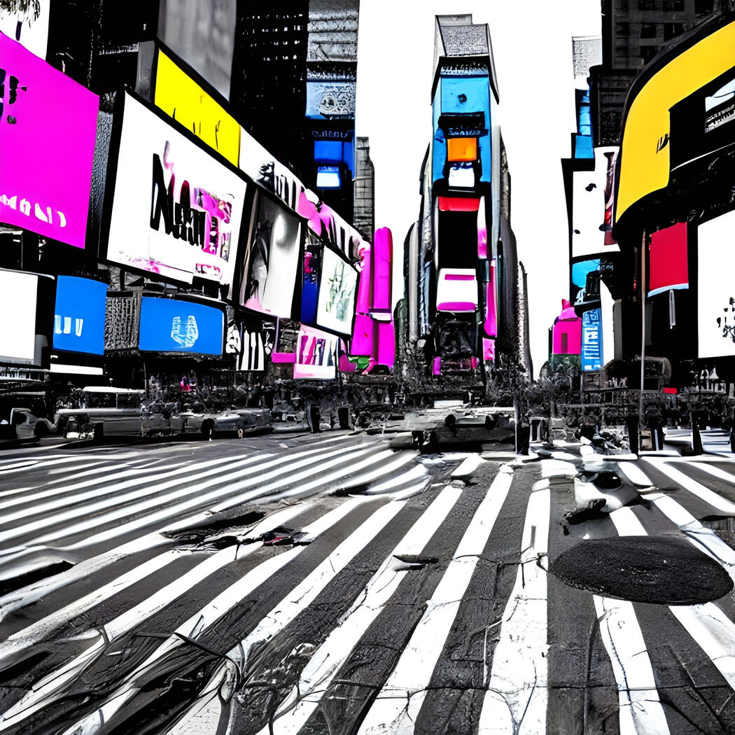 AI-generated NYC NFT by Sparky Nazaren — architectural digital art with urban abstraction and surreal style