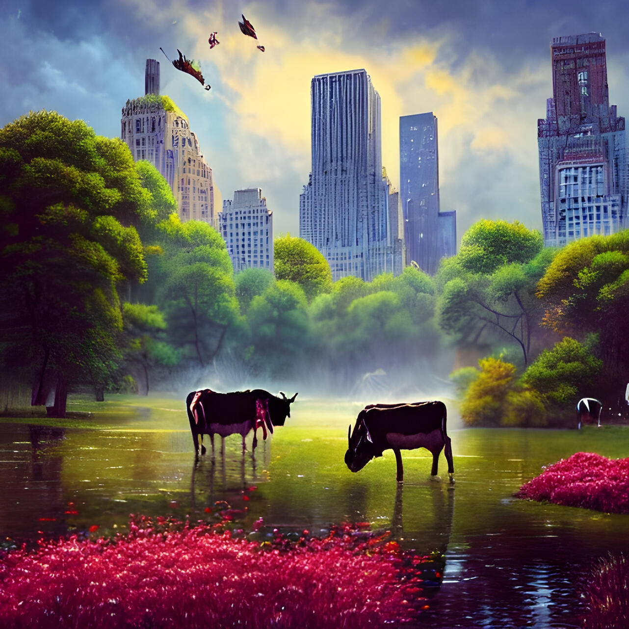 Sparky Nazaren AI NFT NYC — futuristic architectural digital art blending abstract and geometric elements