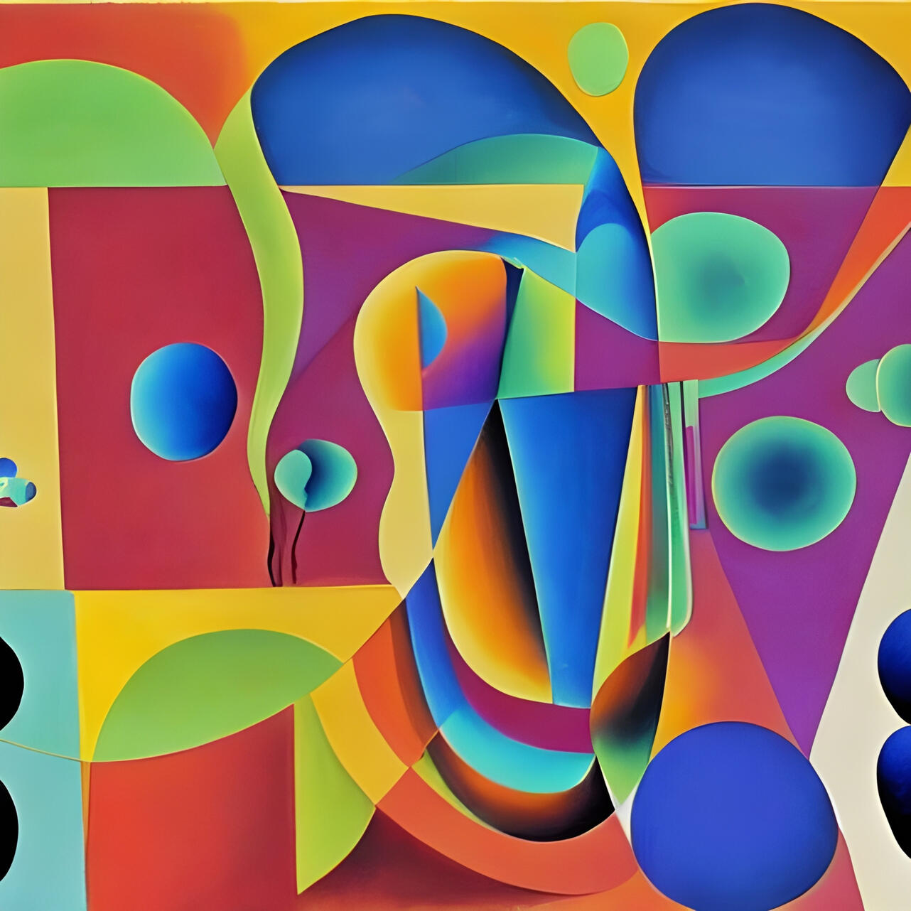 Abstract AI NFT by Sparky Nazaren — bold shapes and digital geometric composition from Geometrism collection